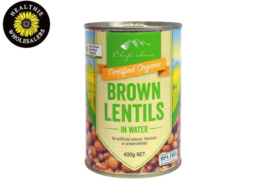 Brown Lentils in Water - Organic