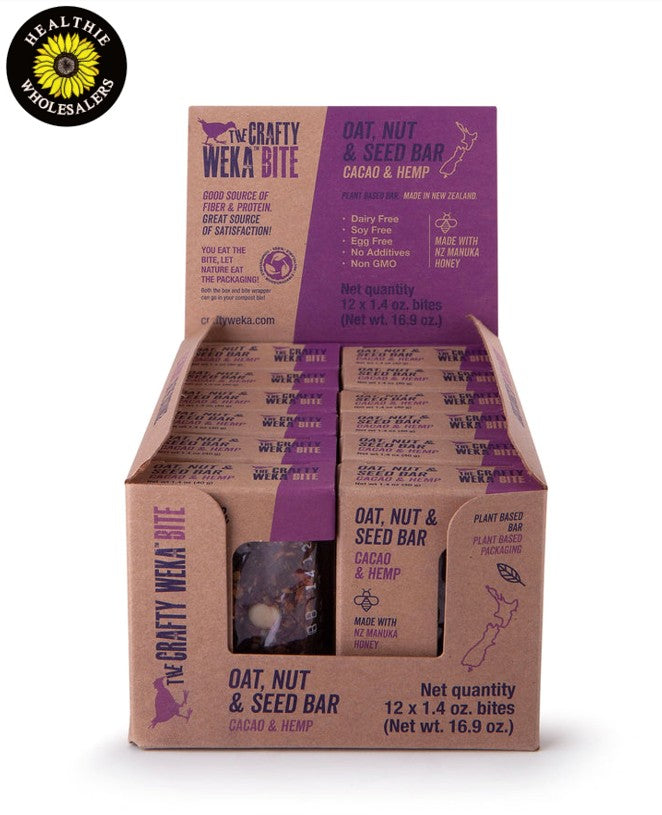 Weka Bars - Cacao and Hemp (12 x 75g Bars Box Buy)